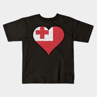 Togan Jigsaw Puzzle Heart Design - Gift for Togan With Tonga Roots Kids T-Shirt